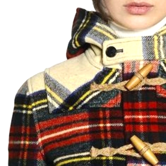 Polo Ralph Lauren wool duffle .Tartan plaid toggle pockets,hood. Winter Holiday - Picture 9 of 16